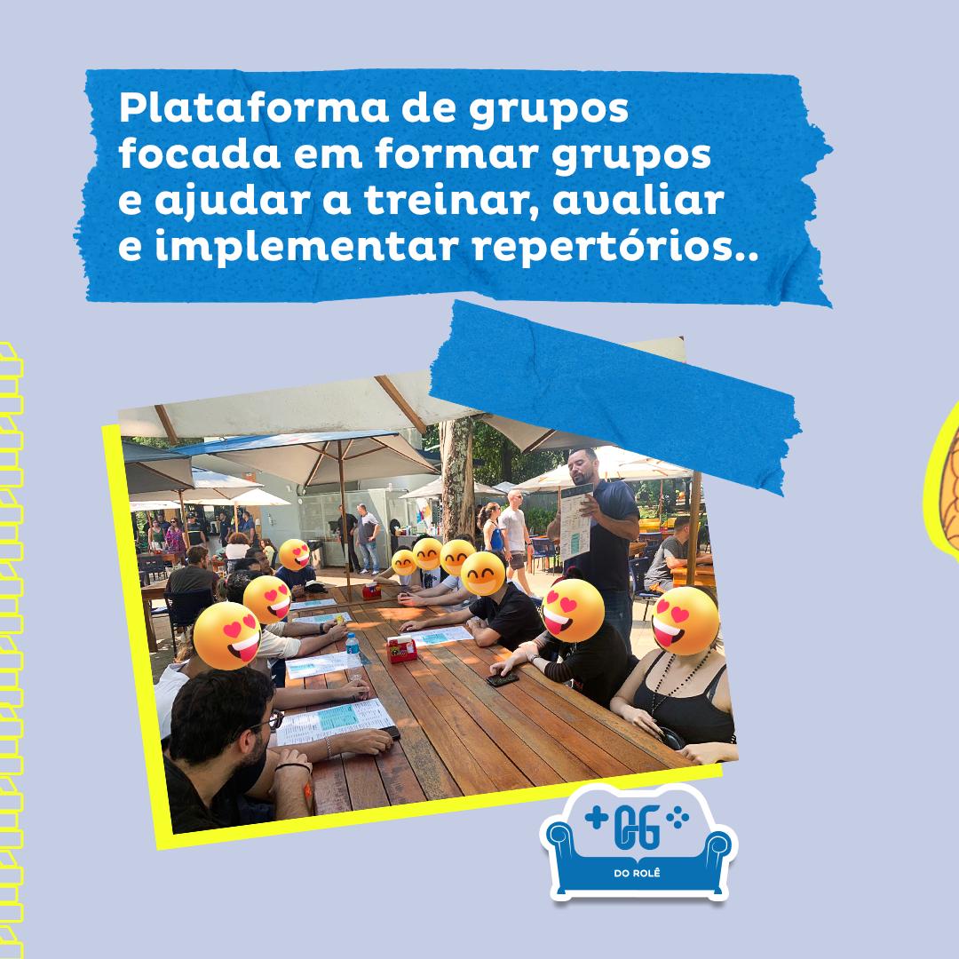 Foto de interação em grupo de habilidades sociais (QG do Rolê)