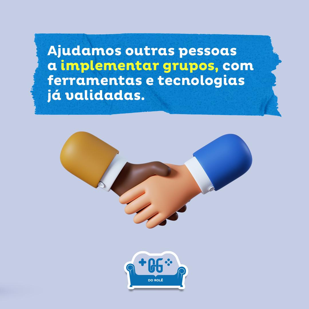 Foto de interação em grupo de habilidades sociais (QG do Rolê)